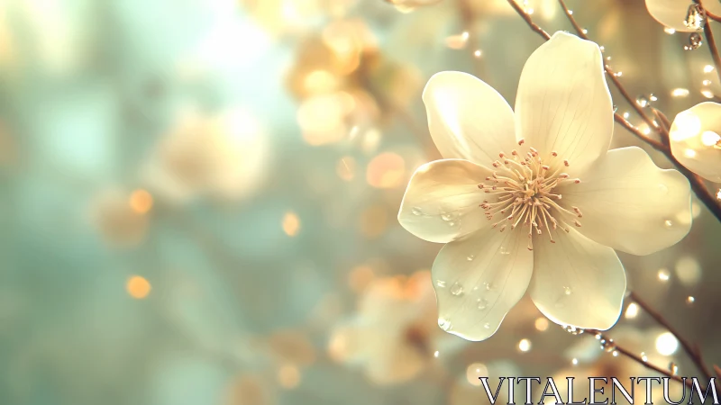 Delicate Petals Dancing in Morning Dew.