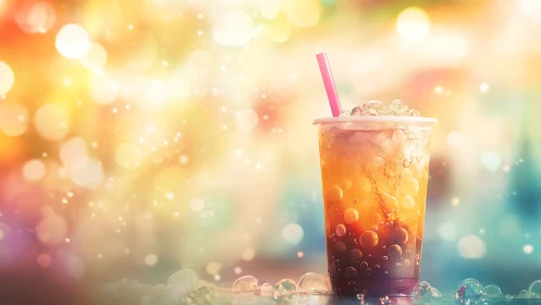 Vibrant Summer Refreshment in Glowing Light.