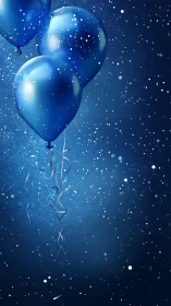 Luminescent Spheres Ascending Through Starfield Depth.