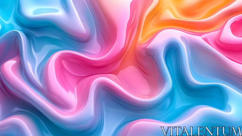 Gentle pastel waves of color flowing in a dreamy glow.