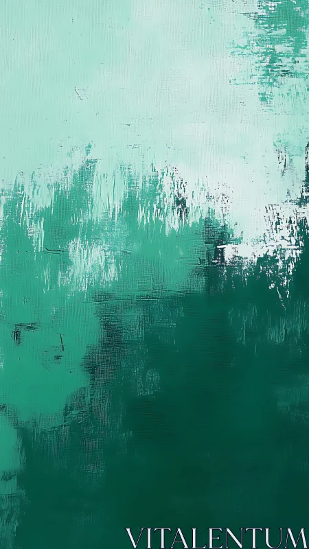 Abstract teal gradient field with textured impasto brushwork.