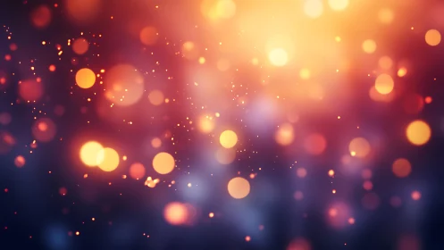 Warm glowing bokeh lights in a dreamy abstract background.