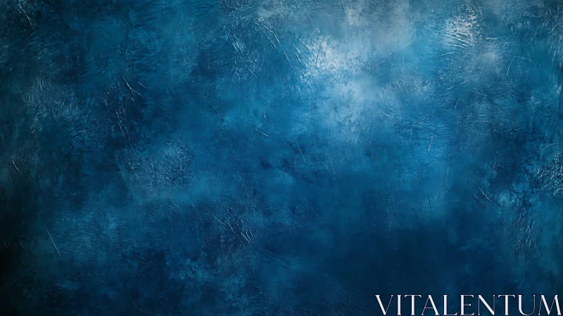 Textured blue abstract background suggests misty depth and calm.