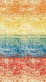 Horizontal textured stripes in warm and cool gradient colors.