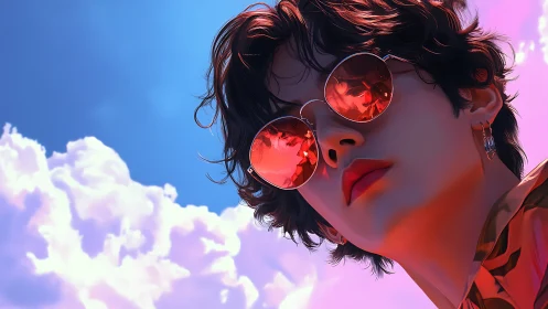 Sunlit daydreams in rose-tinted summer reflections.