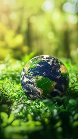 Earth's Quiet Moment in the Moss.