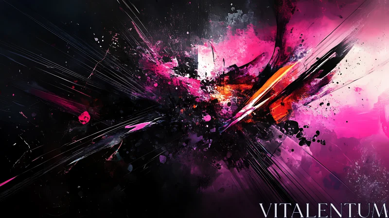 Neon magenta energy burst in dynamic digital abstraction.