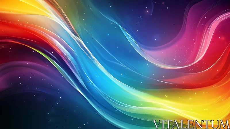 Prismatic light waves flow across deep cosmic gradient.