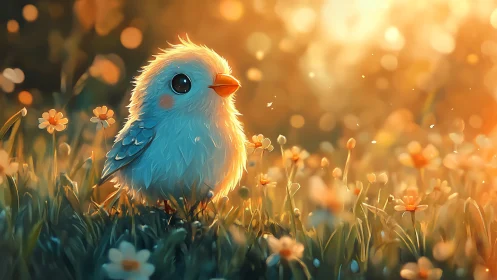 Cerulean Songbird's Golden Hour Dream.