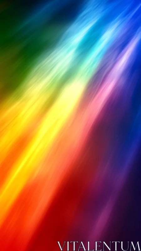 Diagonal spectrum blur with luminous chromatic gradients.