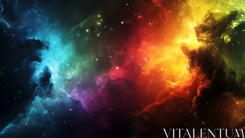 Digital nebula spectrum with radiant chromatic gradients.