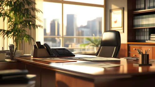 Sunlit corner office inviting quiet focus and bold plans.