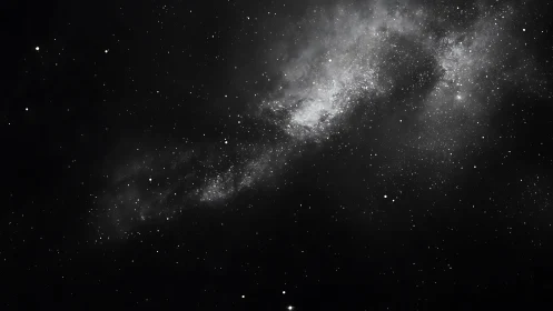 Star-sown midnight river drifting through quiet cosmos.