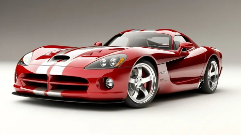 Scarlet supercar prowls the studio floor in polished armor