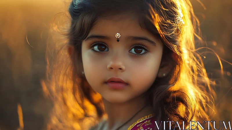 Young Girl with Golden Hour Magic.