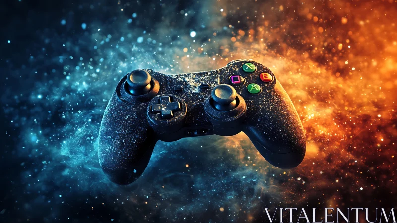 Stardust game controller drifting between fire and ice.