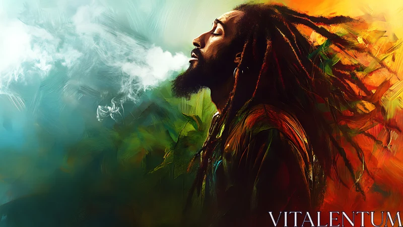 Color-swept portrait of quiet rhythm and drifting smoke.