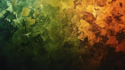 Glowing green and amber abstract blends with cozy depth.