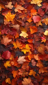 Fallen autumn leaves create a warm, richly textured carpet