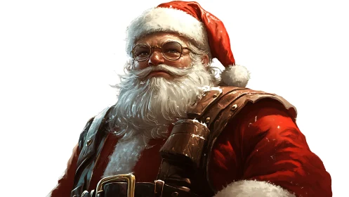 Warmhearted Santa stands ready for a joyful winter journey
