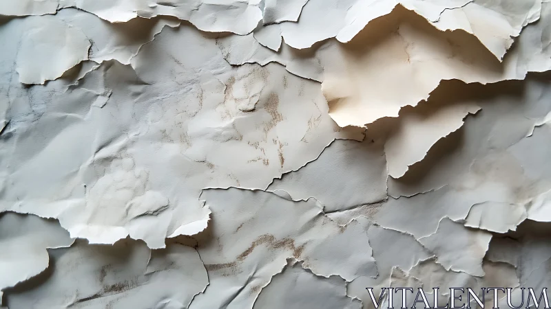 Distressed layered paint texture with peeling plaster relief.