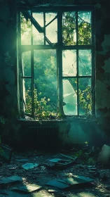 Wild ivy rewrites the story of a shattered abandoned room
