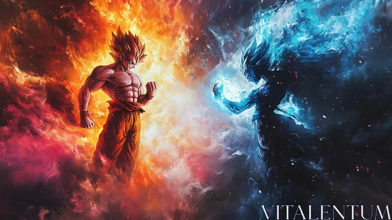 Fiery and icy warriors collide in a storm of pure power.