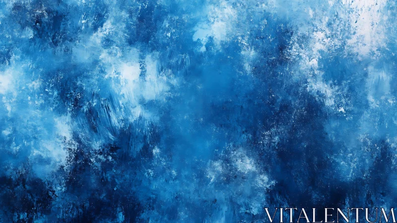 Blue abstract textured background with dense tonal layering.