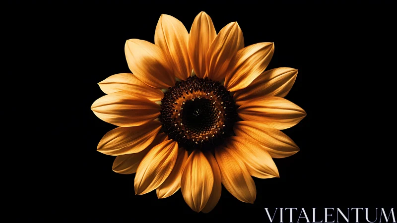 Golden Sunflower in Full Bloom.