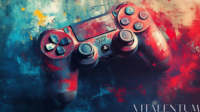 Gaming Controller Abstract Digital Artwork.