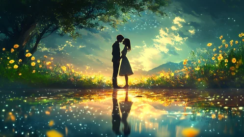 Two Hearts Dancing in Golden Starlight.