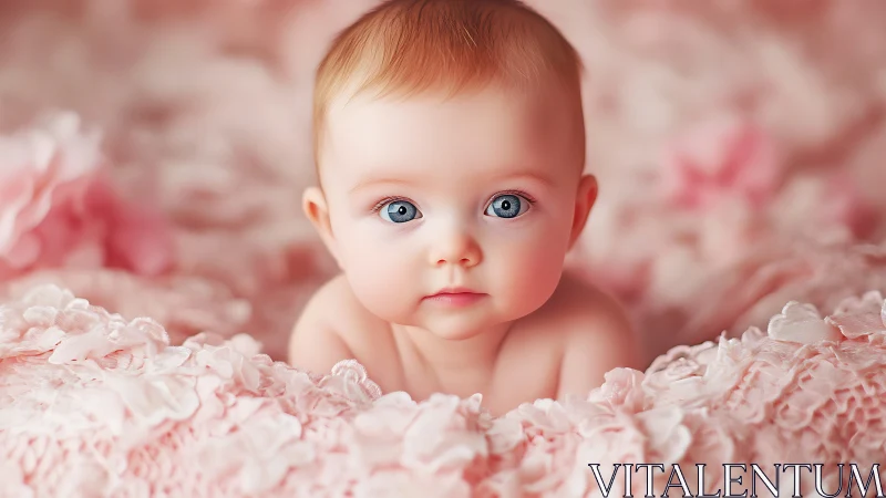 Infant Portrait Study with Chromatic Depth Rendering.