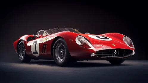 Racing legend glows in rich red curves and timeless style