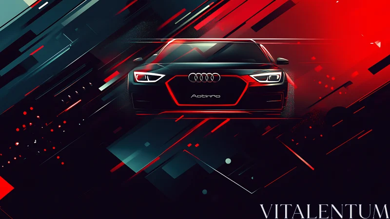 Electric shadow racer slicing through neon velocity. Period.