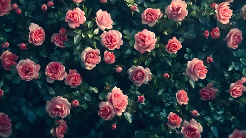 Stratified Pink Rose Bloom Density Distribution.