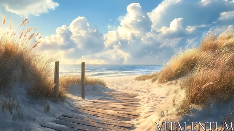 Soft sands welcome gentle waves under a glowing sky