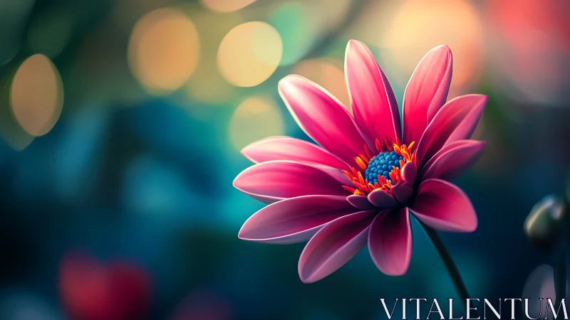 A Vibrant Pink Flower Blooming with Radiant Beauty.