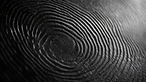 Macro forensic fingerprint ridge topography in oblique light.