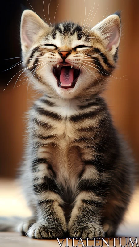 Joy Erupts: Striped Kitten Bursts Into Unrestrained Laughter