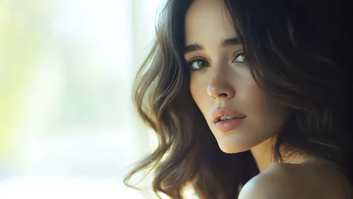 Soft daylight narrates a quiet portrait of wondering eyes