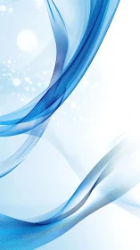 Gentle blue waves drift across a calm, bright background