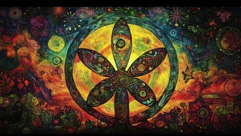 Cosmic Bloomwheel Tree glowing over a story-soaked horizon.