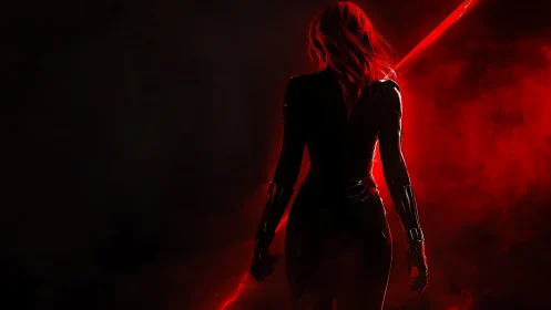 Crimson voidwalker stands inside a storm of red light.