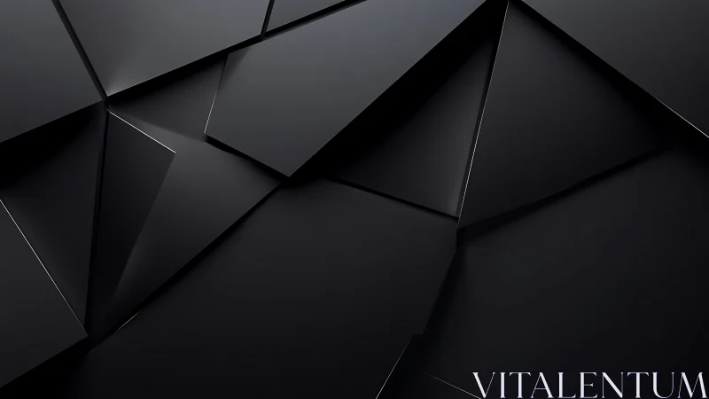 Shadowed graphite panels quietly collide in geometric hush