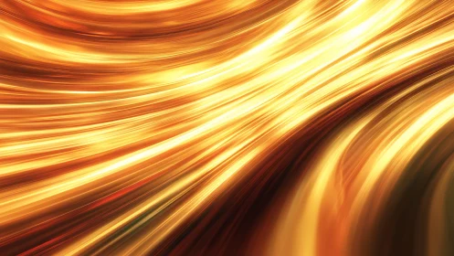 Golden light streams flow in dynamic abstract motion design.