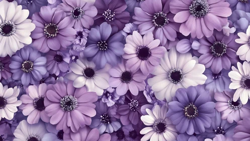 Purple Petals Waltz: Where Daisies Dance in Lavender Dreams