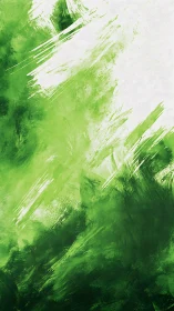 Green and white abstract brush texture background image.