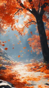 Golden autumn forest path invites a gentle, lingering walk