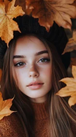 Soft autumn portrait celebrates calm, cozy sweater weather