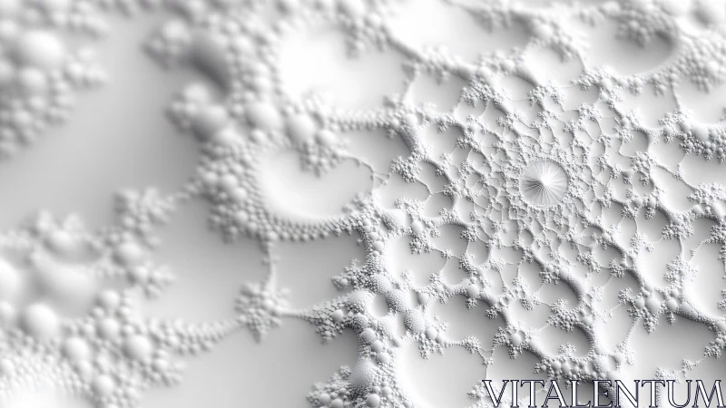 White radial fractal relief with intricate cellular structures.